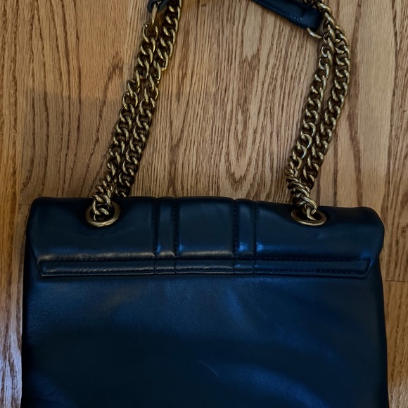 Kurt Geiger Black Kensington Shoulder Bag with Gold Chain - Picture 2 of 5